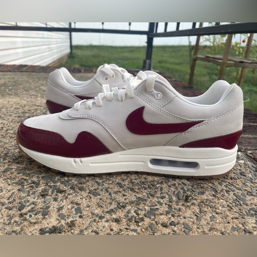 Women’s Nike Air Max 1 LX Sail Team Red Sneakers - Picture 5 of 11